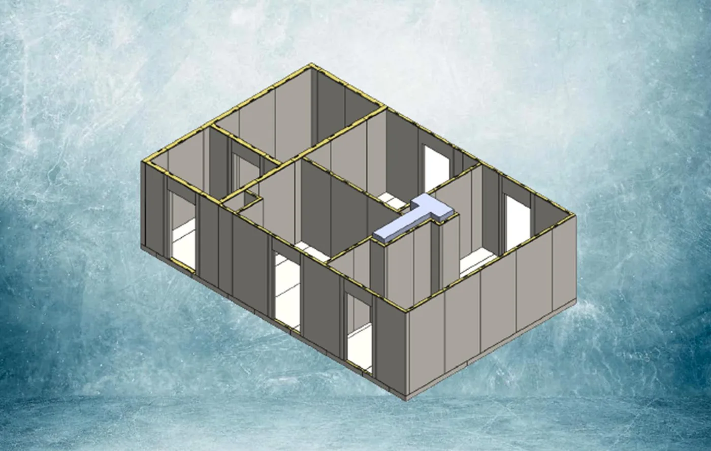 Explosionsdarstellung des Aufbaus einer modularen Kühlzelle